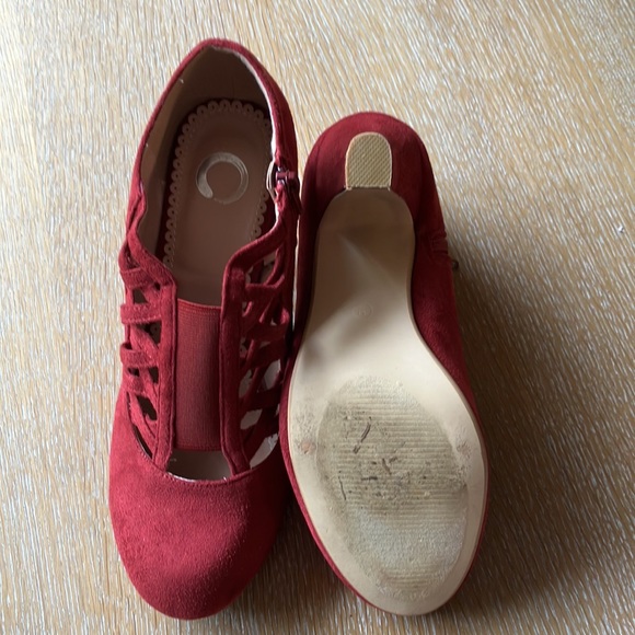 Piper wine bootie 3” heels superb condition size 9 - Picture 2 of 3